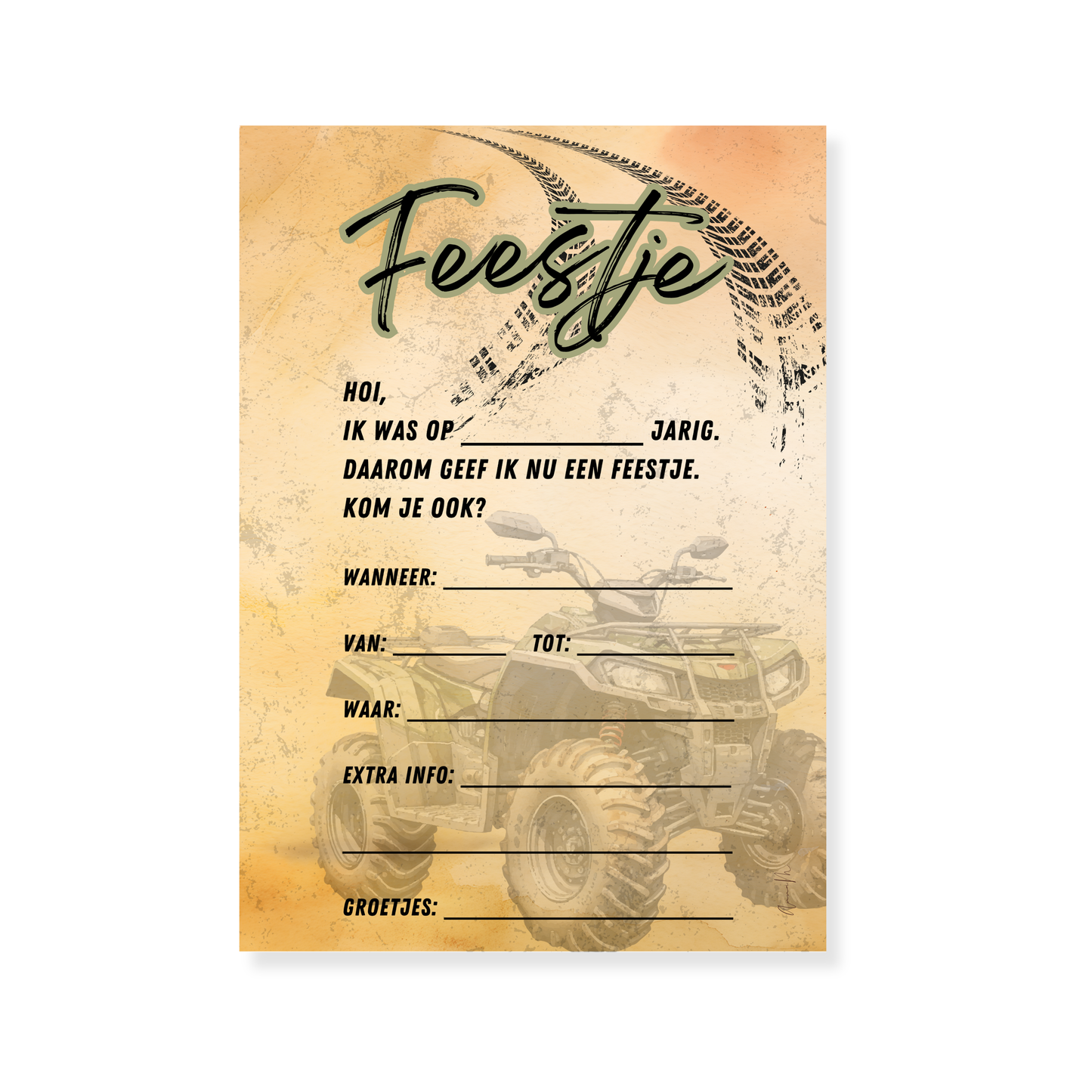 Uitnodiging Kinderfeestje | Quad