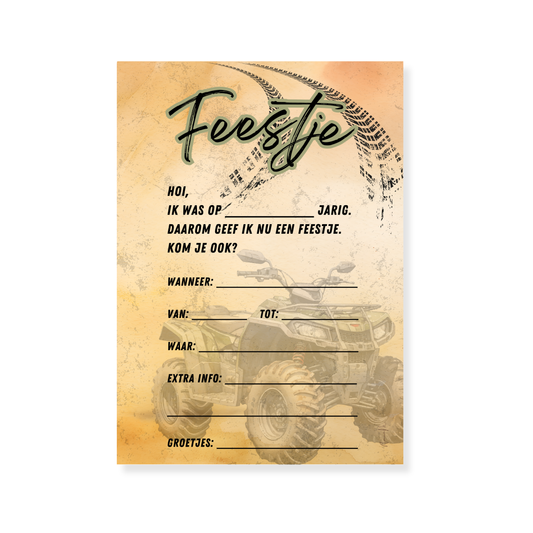 Uitnodiging Kinderfeestje | Quad