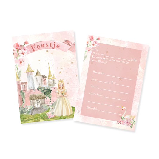Uitnodiging kinderfeestje | Prinsessen