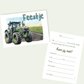 Uitnodiging kinderfeestje | Tractor | Trekker
